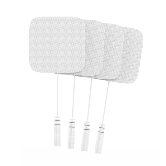 TENS elektrodepadder 4-pack – selvklebende elektroder til TENS-apparat for smertelindring og muskelstimulering.